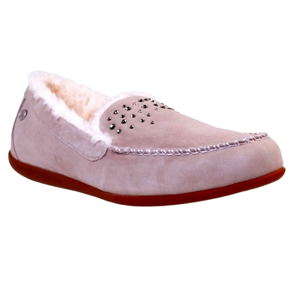 Waco Spenco Women's Balboa Rhinestone Pink Print Slip On Slipper Shoes Size 6 - Picture 1 of 11